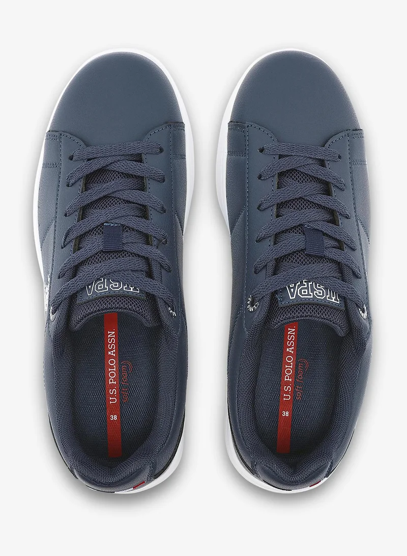 U.S. Polo Assn. Navy Women's Navy Sneakers with White Contrast – Bold Lace-Up Style for Striking Everyday Look for Women | Best Price UAE